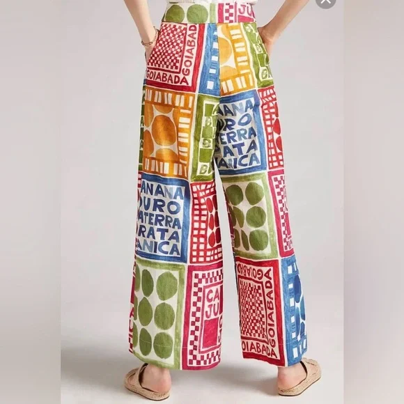 FARM Rio Multicolor Wide Leg Pants - Picture 4 of 4